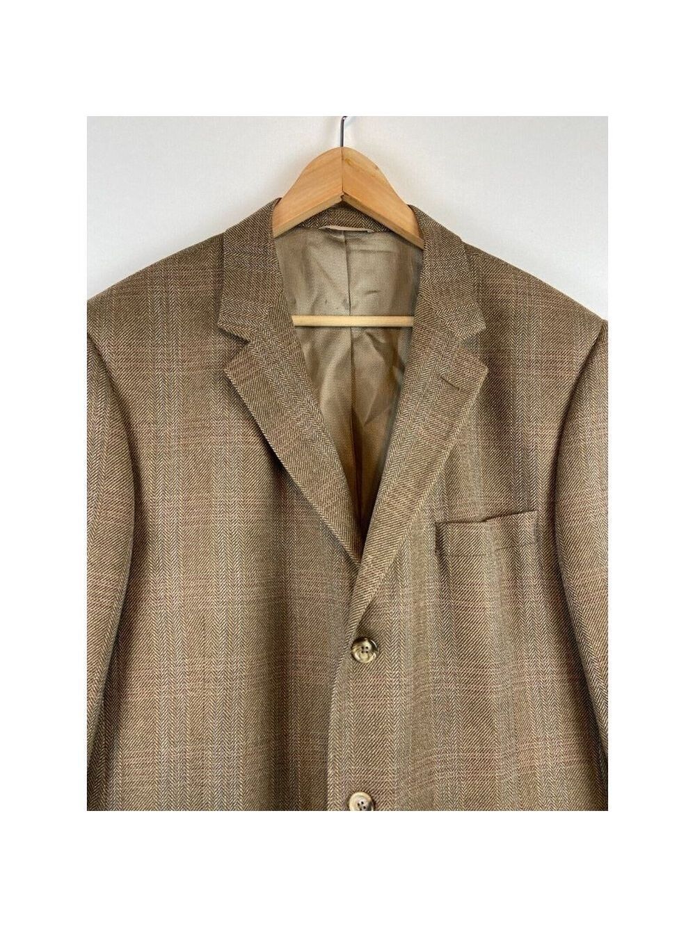 Moores Claiborne Wool Brown Men Vintage Blazer Size 44 R - Picture 6 of 11